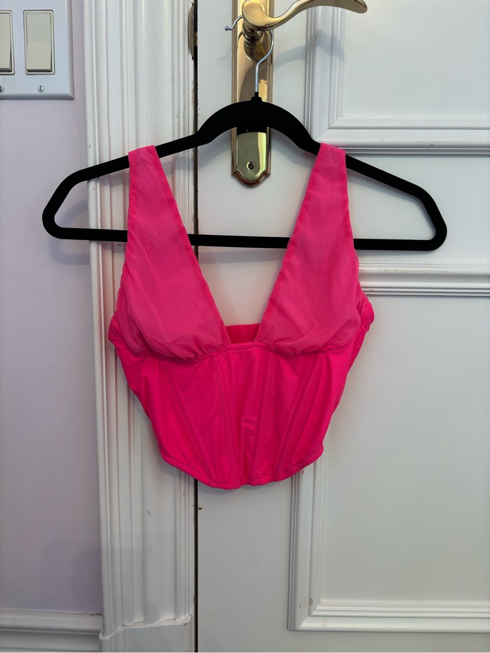 Urban Outfitters Neon Hot Pink Bustier Camisole